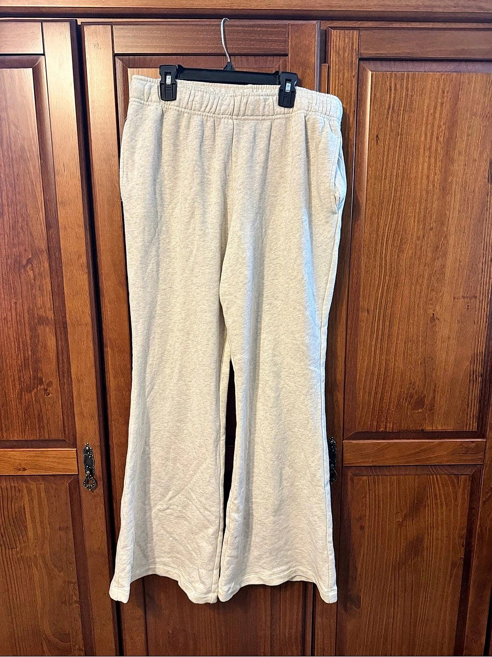 wild fable High-Rise Flare Fleece Sweatpants Wide Leg Cream Medium